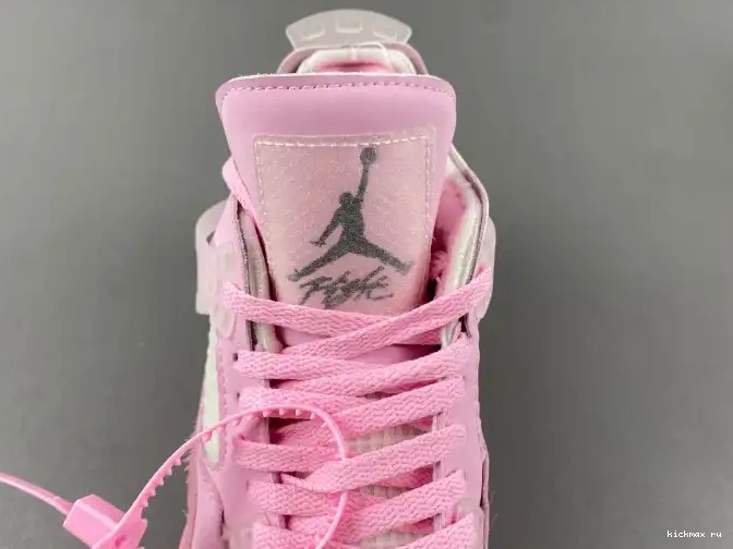 Cheap Kickmax X OFF-WHITE JORDAN PINK 4 0516